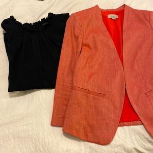 Loft pink linen blazer